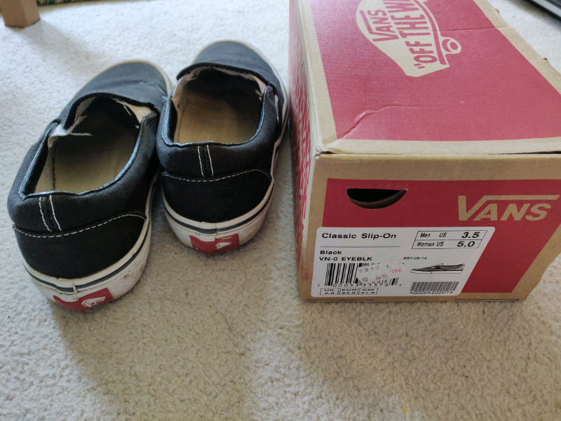 black vans size 3 junior